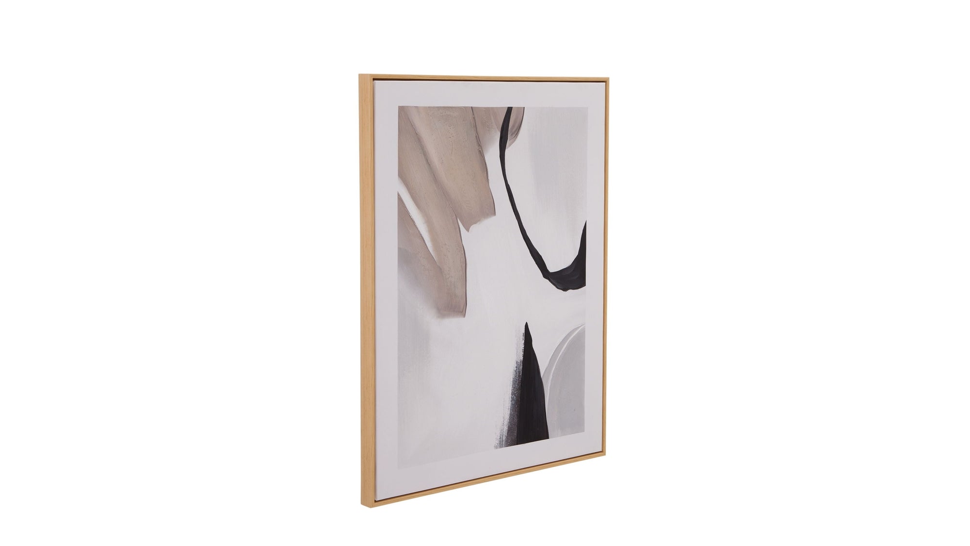 Eartha Canvas Art Set of 3 - Beige / Black