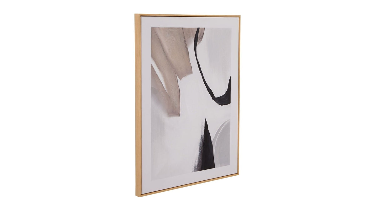 Eartha Canvas Art Set of 3 - Beige / Black