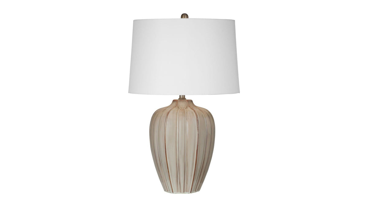 Camilo - Table Lamp - Beige / White