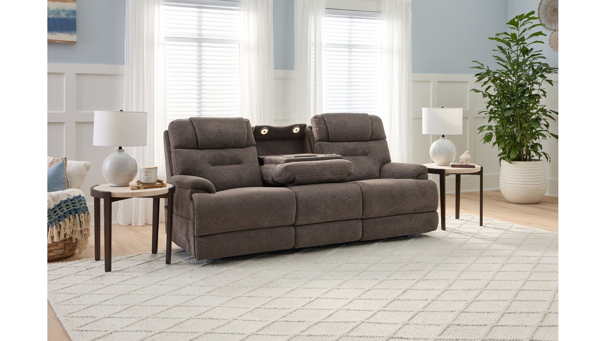 Zofa - Power Sleep Sofa With Power Headrests & Lumbar