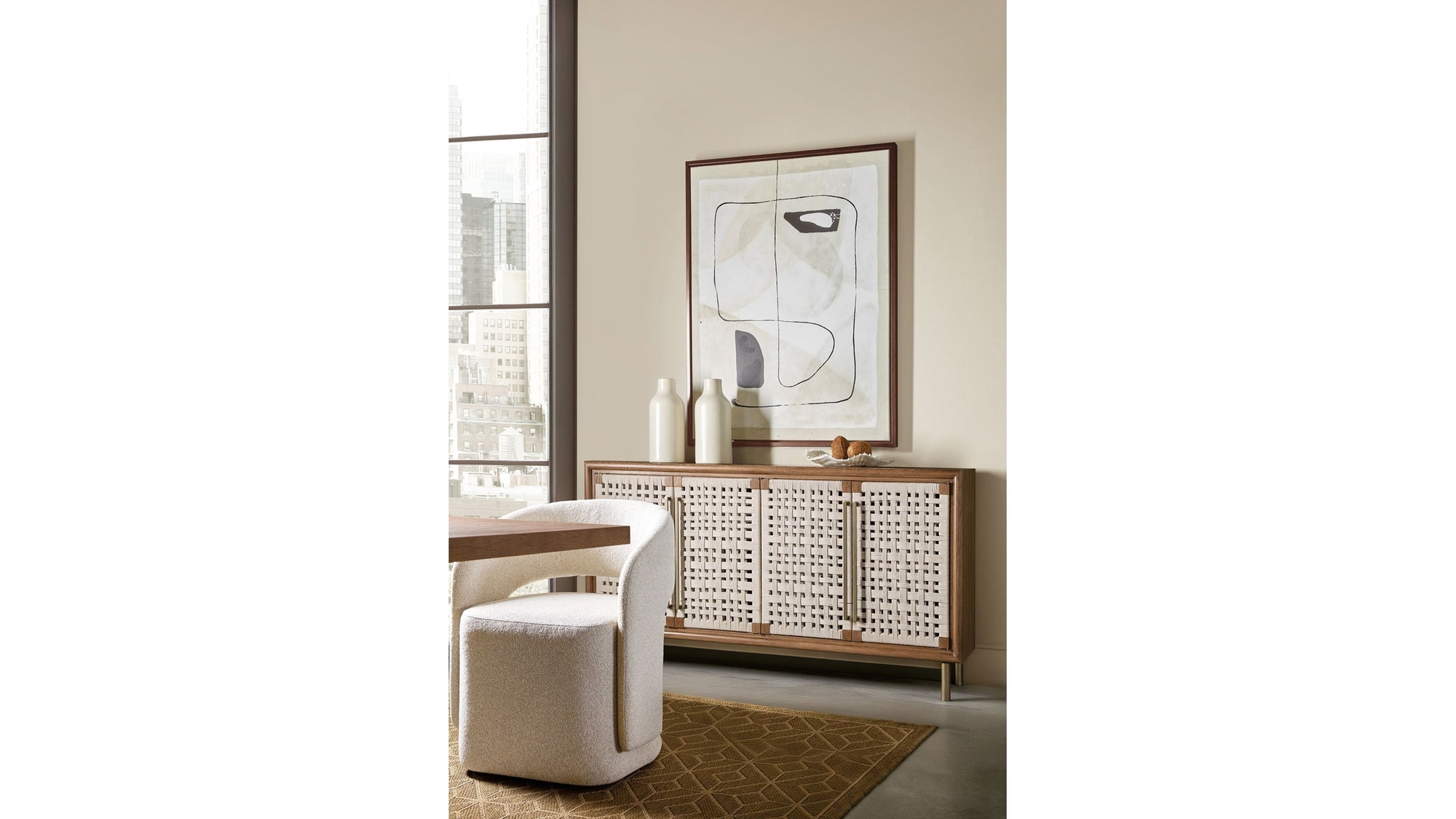 Commerce And Market - Open Concept Upholstered Dining Chair - Beige