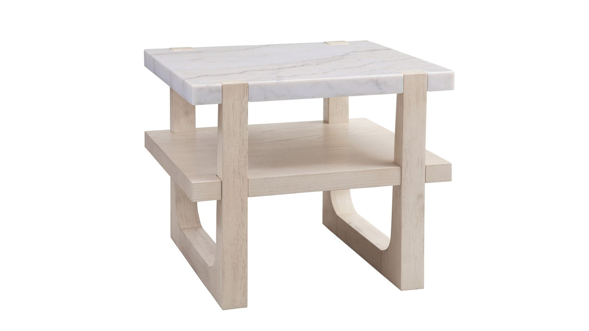 Newport - Rectangle End Table - White