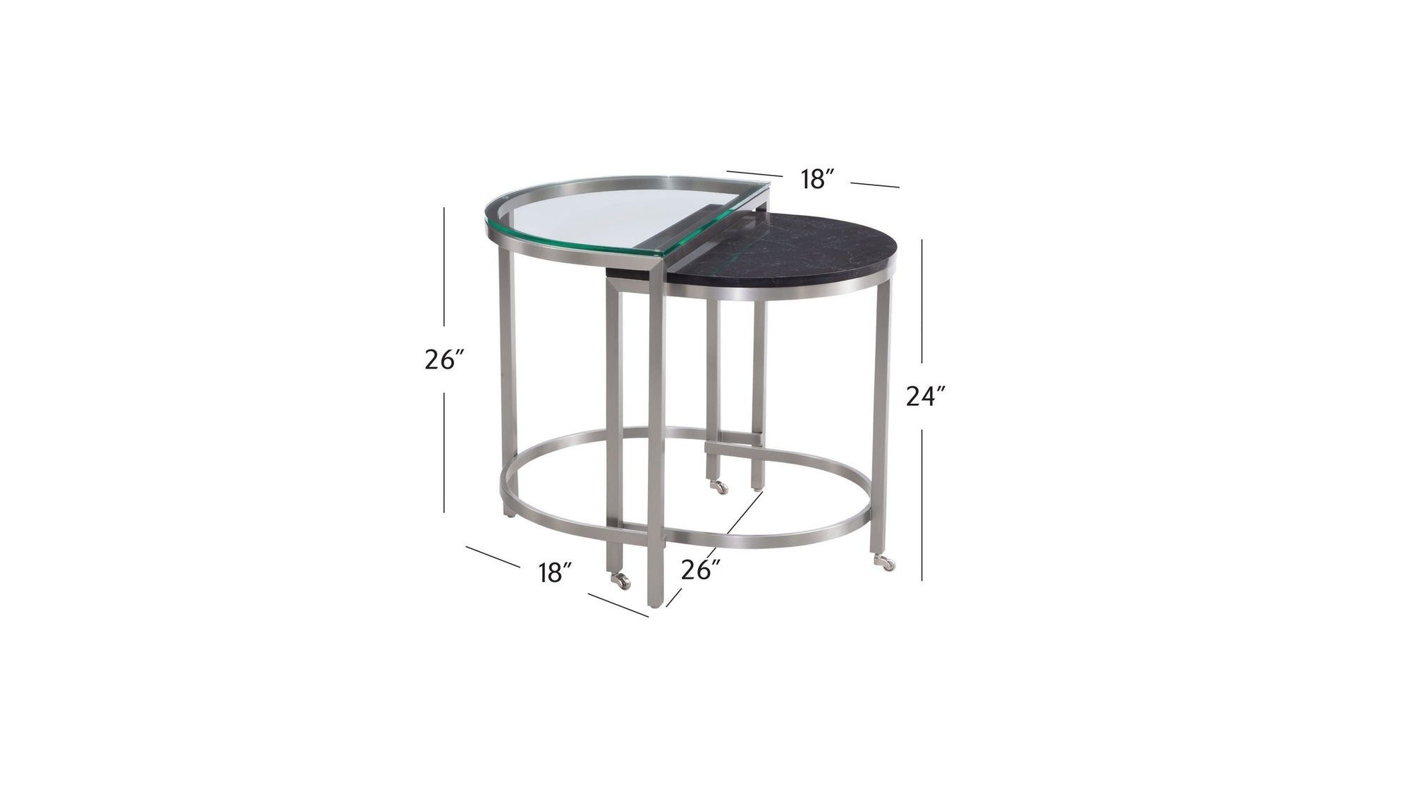 Hensley - Bunching End Table - Silver