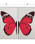 Butterfly Canvas Art Set of 2 - White