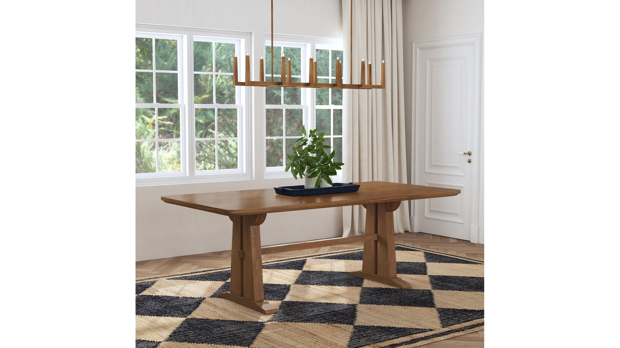 Lincoln - Rectangular Dining Table - Brown