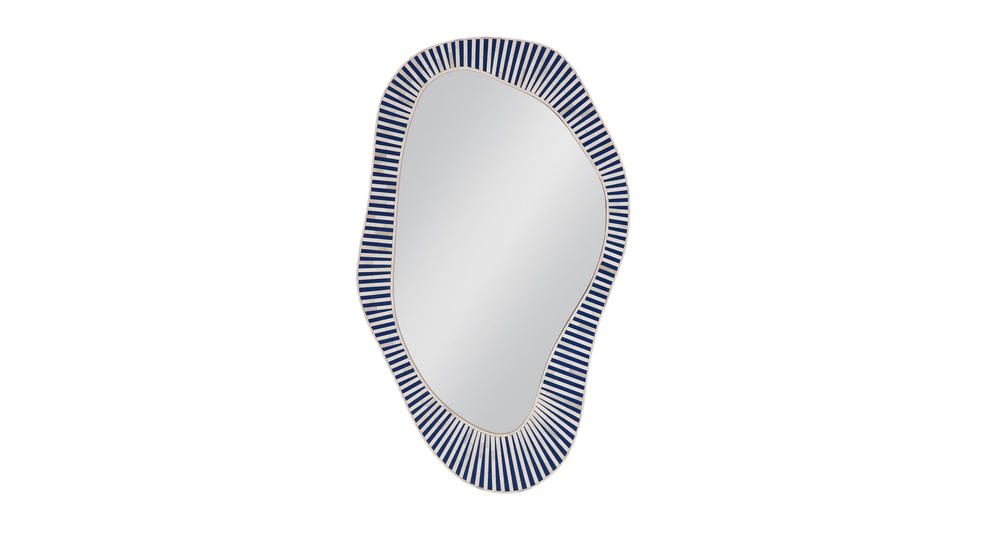 Rhodes - Wall Mirror - Blue / White