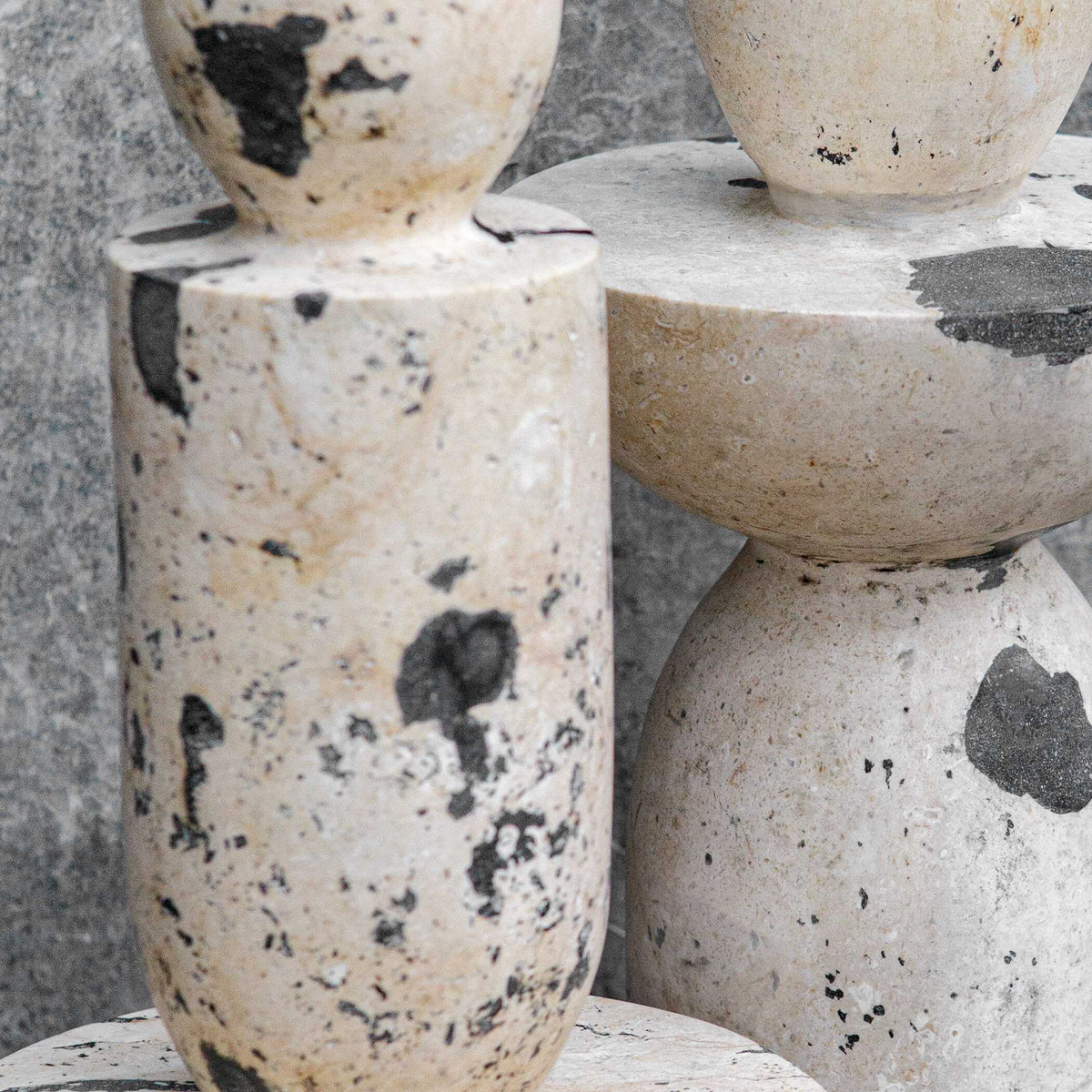 Nouveau - Tower Sculptures (Set of 2) - White