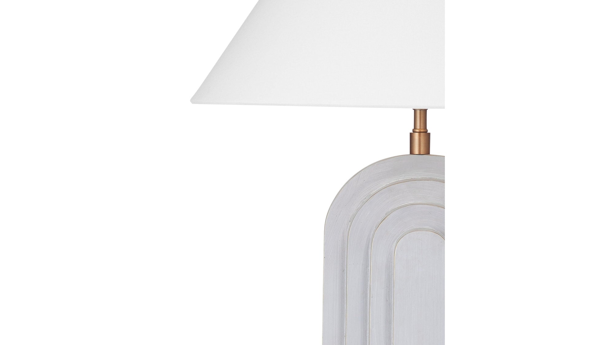 Witham - Table Lamp - Light Cement With Gold Highlights