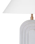 Witham - Table Lamp - Light Cement With Gold Highlights