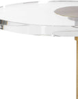 Kaufman - Crystal Accent Table - Black / Brass