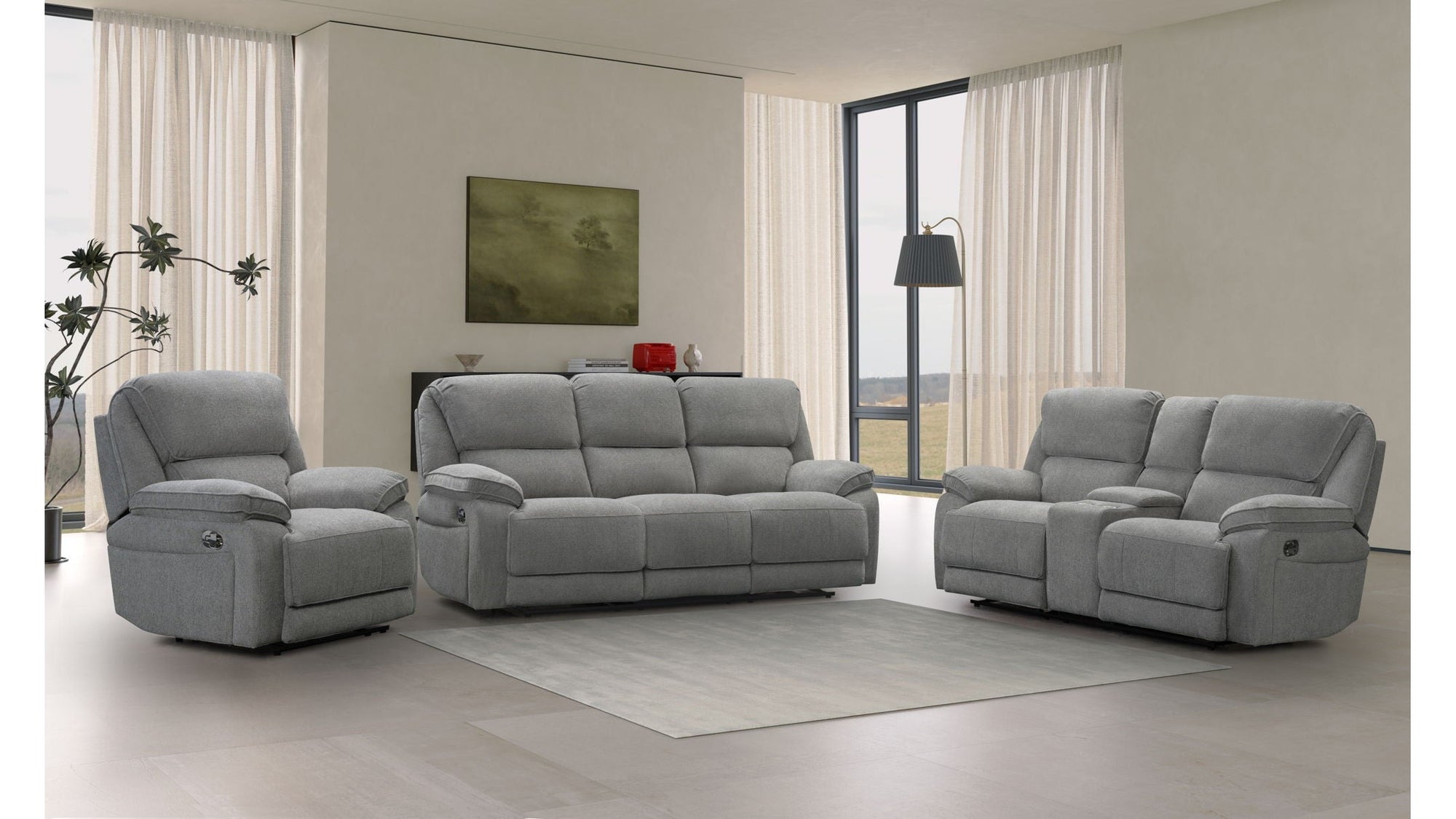 Hooper - Console Loveseat, Manual Recline
