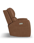 Linden - Power Swivel Gliding Recliner With Power Headrest, Lumbar, Heat & Massage