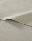 Stonewashed Cotton Waffle Weave - King Duvet Cover Set (Set of 3) - Light Tan