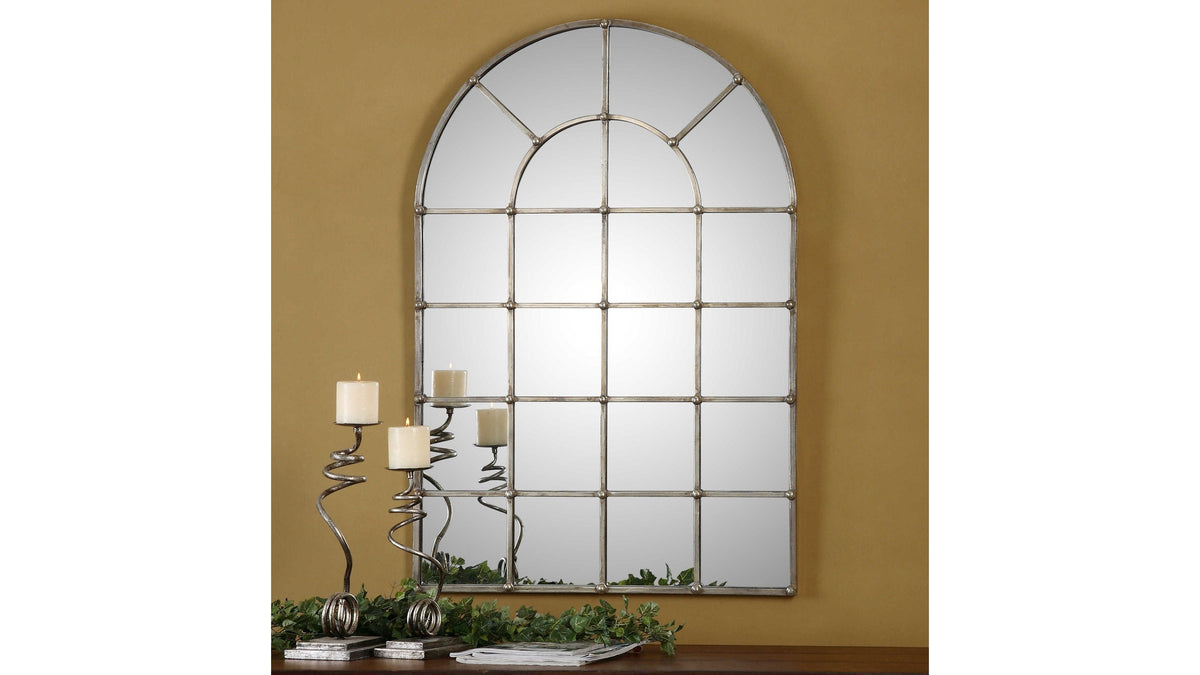 Barwell Arch - Window Mirror - Silver