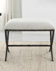 Brisby - Fabric Small Bench - Gray