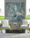 Meditation - Modern Art - Blue