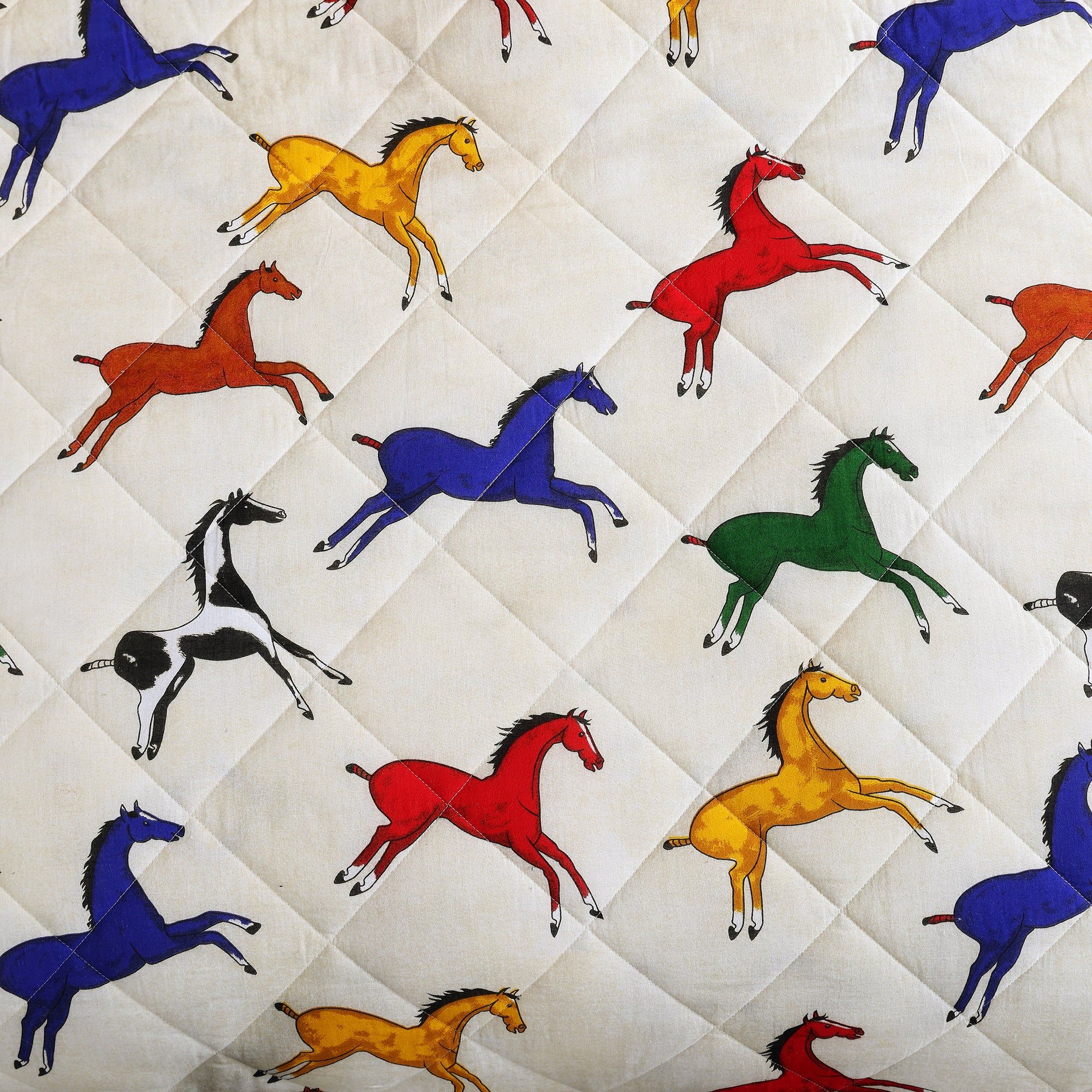 Wild Horses - Full/Queen Reversible Quilt Set (Set of 3) - Multi Color