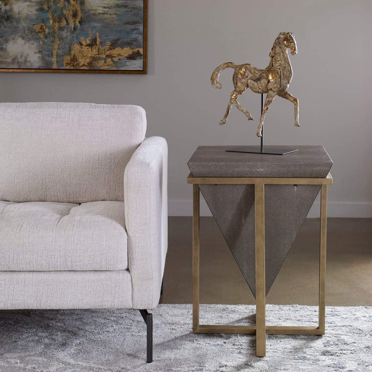 Bertrand - Shagreen Accent Table