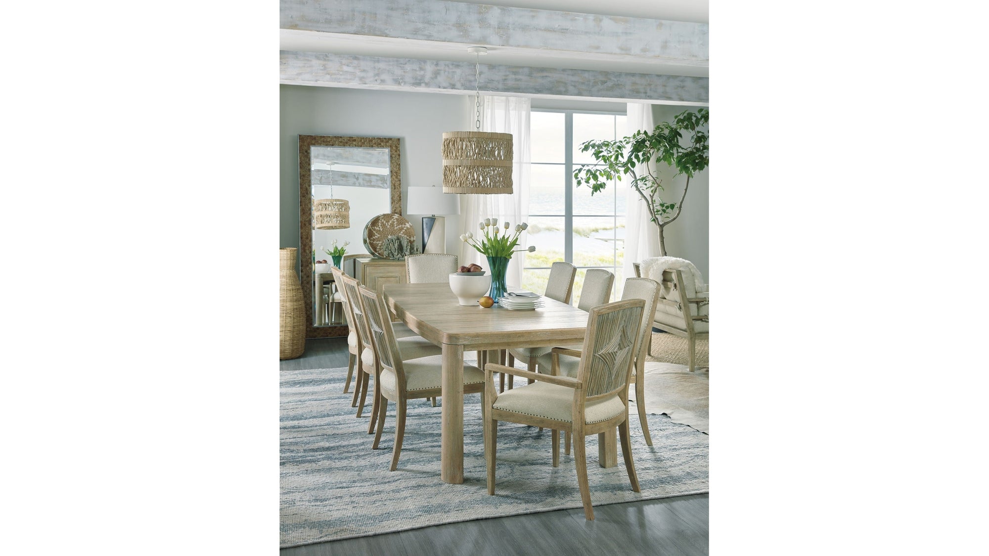 Surfrider - Rectangle Dining Table With 1-18" Leaf - Light Brown