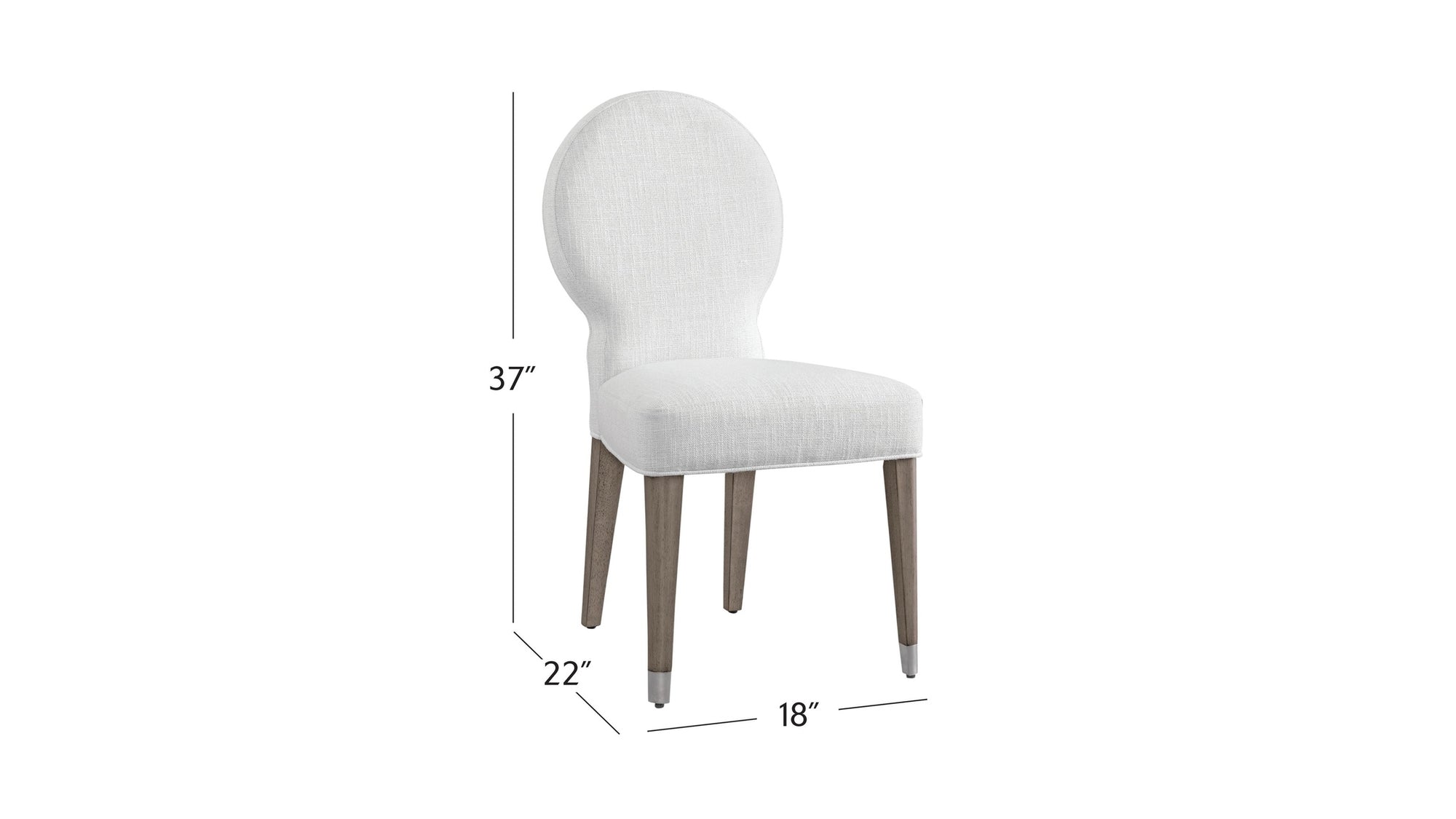 Farrah - Dining Chair - Light Oak Leg/Brushed Nickel Caps