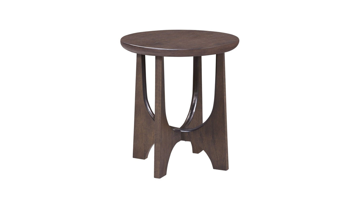 Dunnigan - Oak End Table - Dark Brown