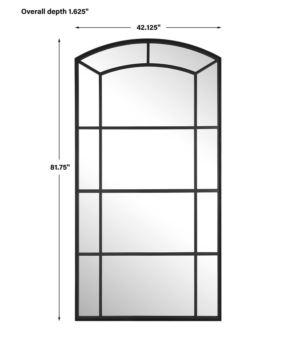Camber - Oversized Arch Mirror - Black