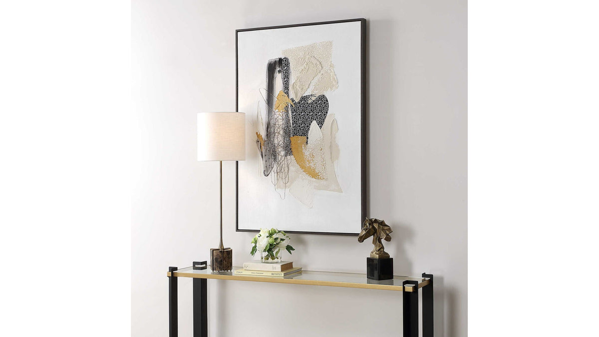 Scatter - Abstract Hand Painted Canvas Art - Black