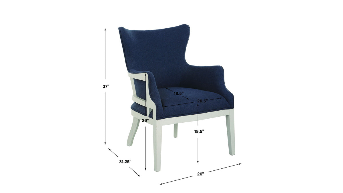 Gordonston - Blue Fabric Accent Chair