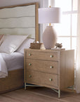 Sonnet - Three-Drawer Nightstand - Dark Gray