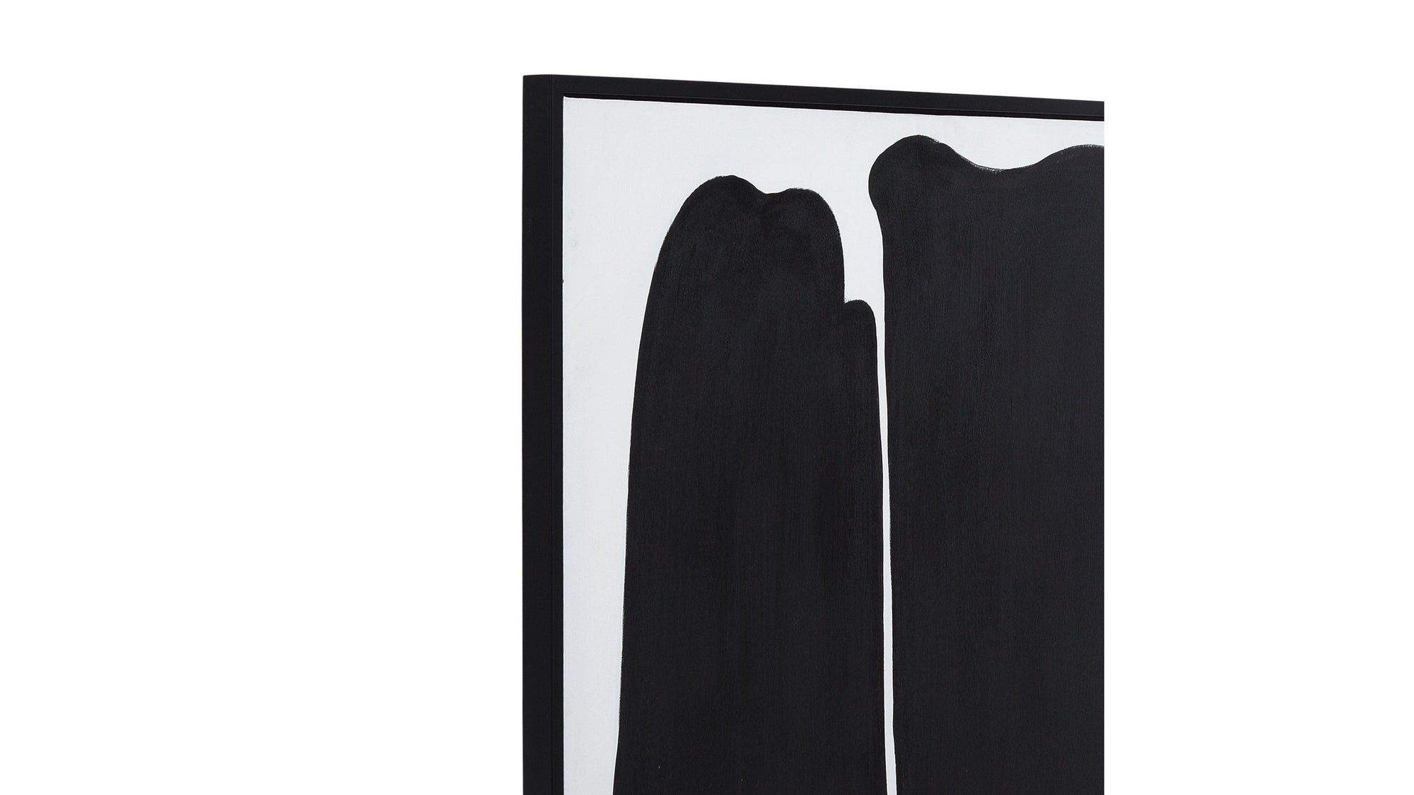 Framed Canvas Parallel Forms - Black