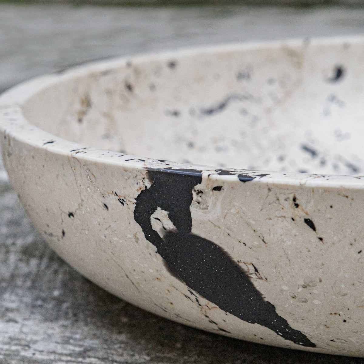 Nouveau - Limestone Bowl - White