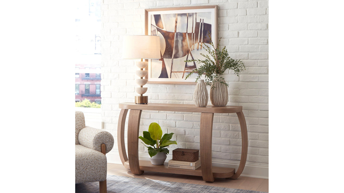 Adona - Wood Console Table - Light Brown
