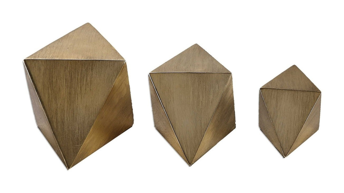 Rhombus - Accents Set of 3 - Champagne