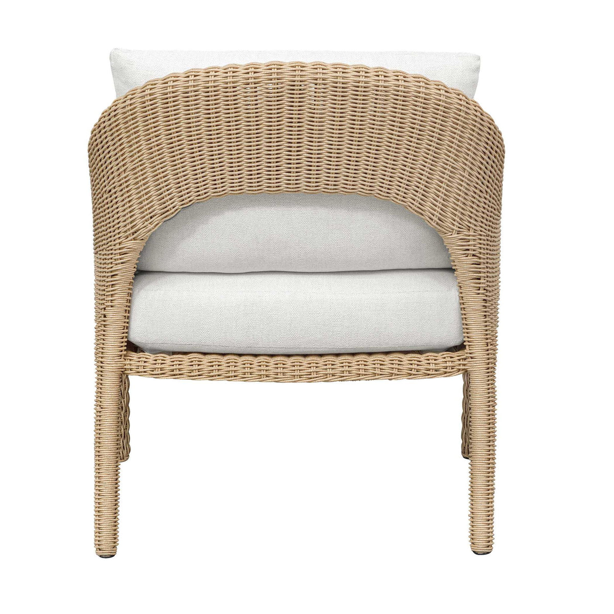 Kavali - Outdoor Wicker Lounge Chair - Woodtone