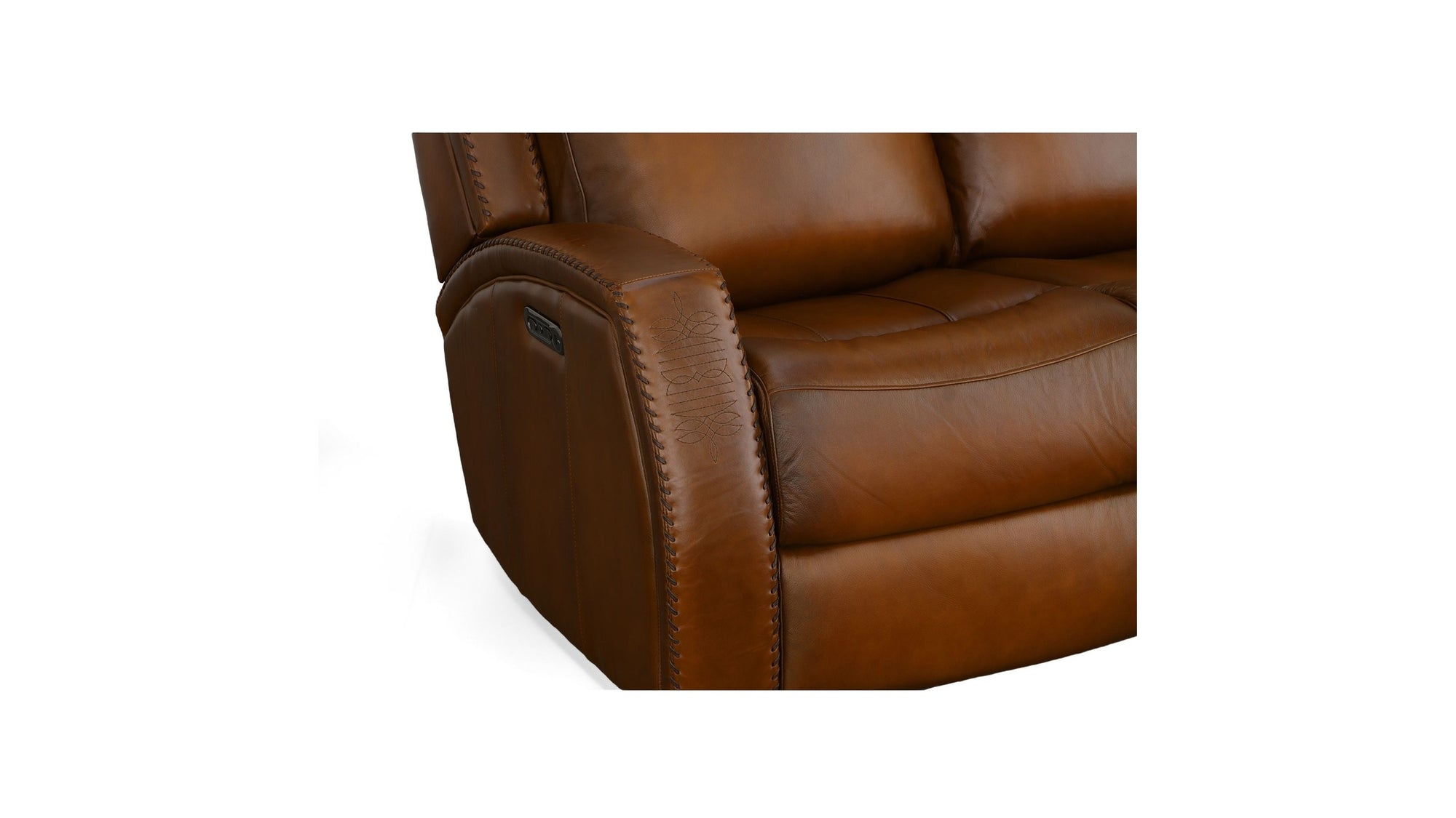 Mustang - Power Sofa With Power Headrest - Rust