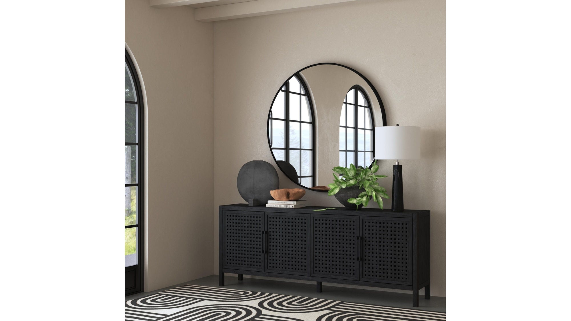 Levigne - Wall Mirror - Black