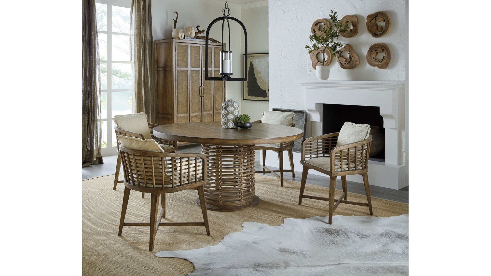 Sundance - Barrel Back Chair - Beige / Light Brown