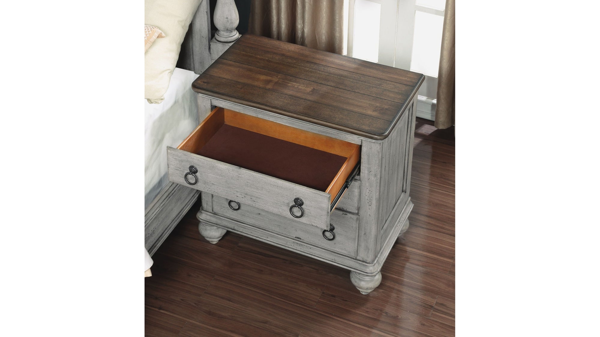 Plymouth - Nightstand - Gray
