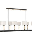 Franconia - 8 Light Pendant - Black / White