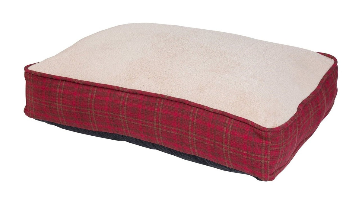 Cascade Lodge - Houndstooth Dog Bed, 2 Per Carton - Red / Brown