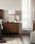 Archives - Three-Drawer Nightstand - Dark Brown