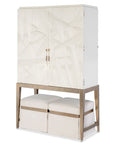 Melange - Dream Weaver Pouf - White