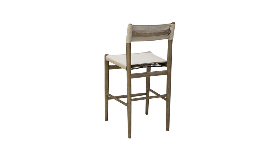 Prescott - Linen Counter Stool - Beige / Light Brown