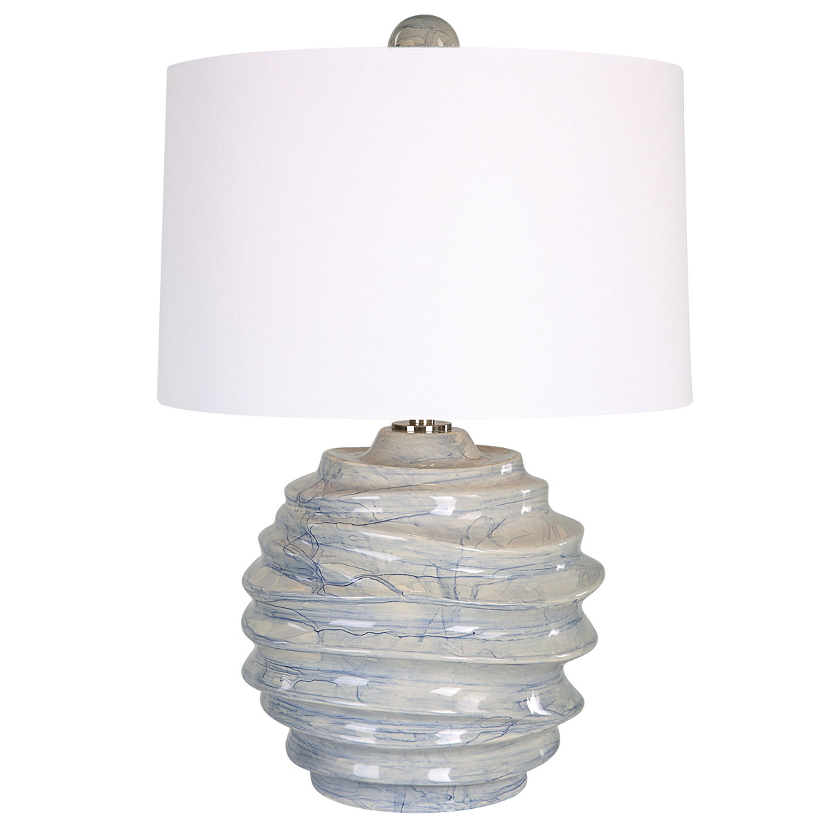 Waves - Blue &amp; White Accent Lamp