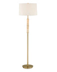 Verlaine - Travertine Floor Lamp - Brass,Gold