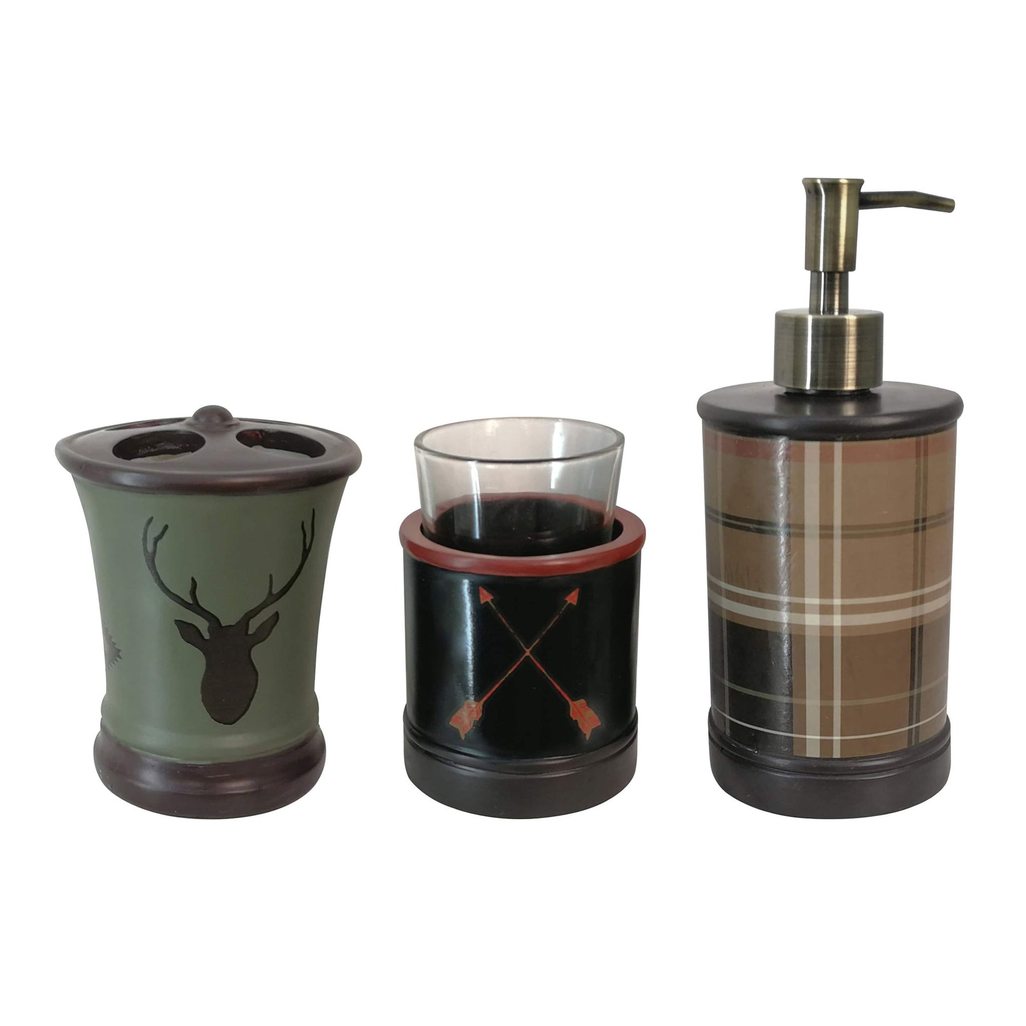 Aztec Bear - Countertop Bathroom Set (Set of 3), 4 Per Carton - Multi Color