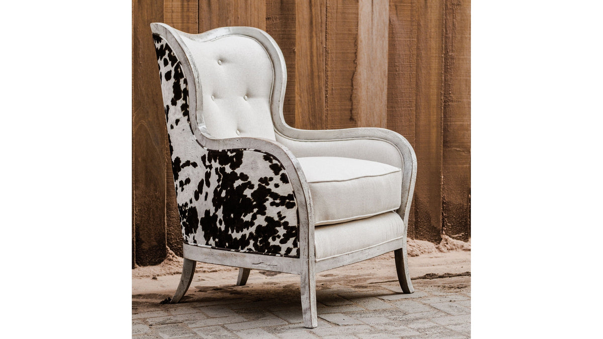 Chalina - High Back Armchair - White