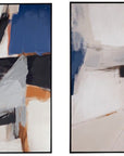 Denisa I Framed Canvas - Beige / Blue