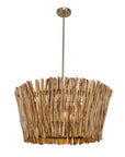 Rhea - 4 Light Wood Branch Chandelier - Woodtone
