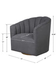 Cuthbert - Modern Swivel Chair - Dark Gray
